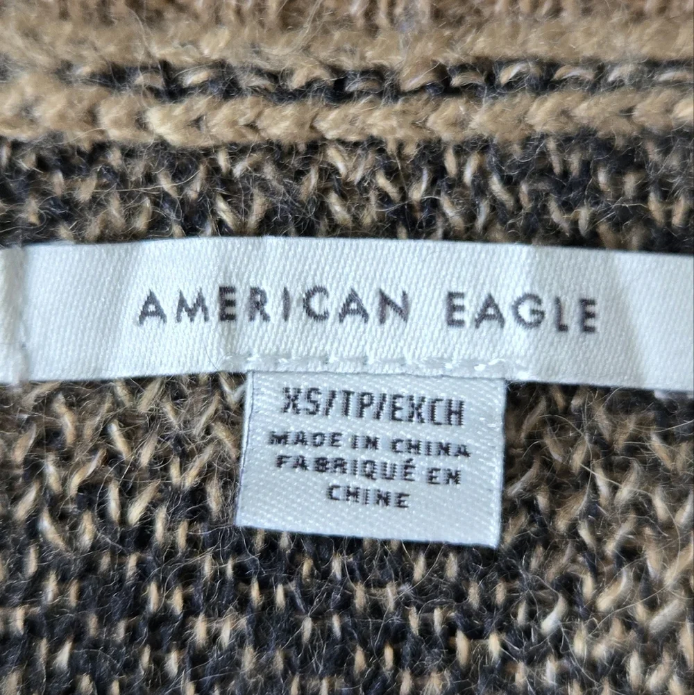 American Eagle Outfitters Zebra Pattern Sweater - Black and Brown
